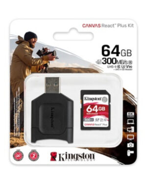 KINGSTON Memory Card Secure Digital Canvas React Plus MLPR2/64GB, Class 10