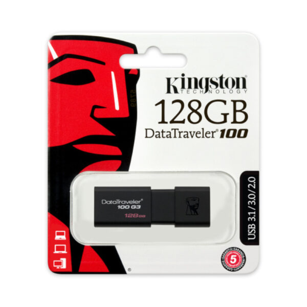 KINGSTON USB Stick Data Traveler 100G3 DT100G3/128GB, USB 3.0, Black